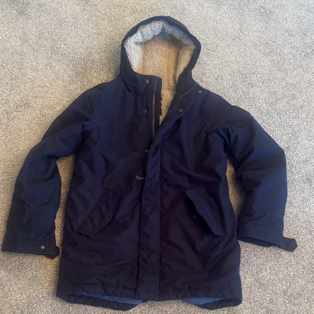 Boys Navy Hooded coat